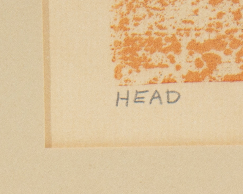 Kathleen Blackshear Signed “Head” Abstract Serigraph Print