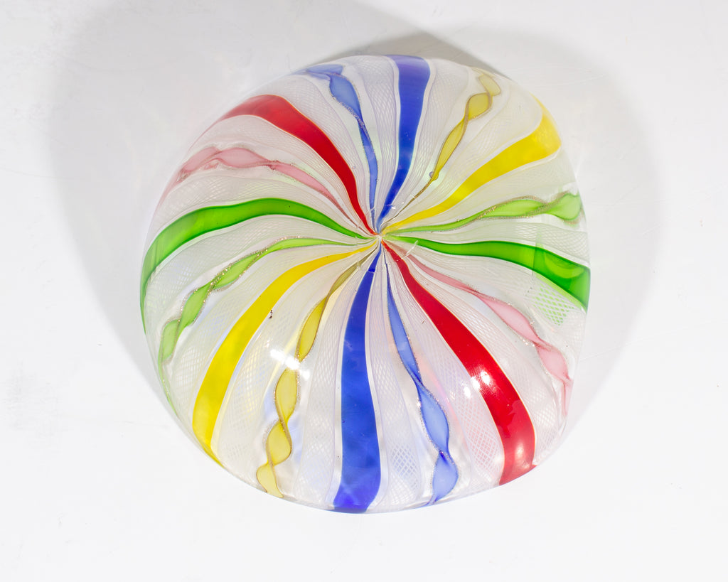 Italian Murano Zanfirico Glass Ashtray Catchall