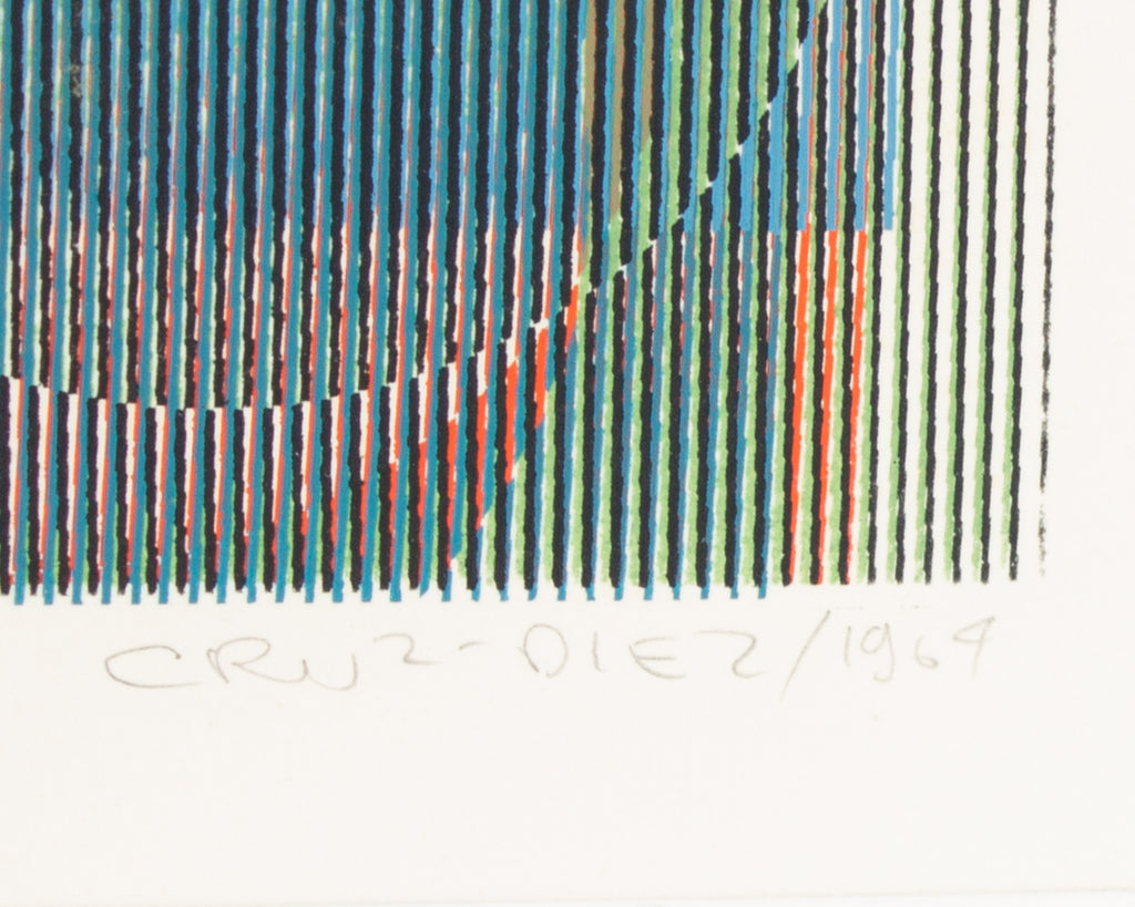 Carlos Cruz-Diez Signed 1964 Limited Edition Serigraph Print