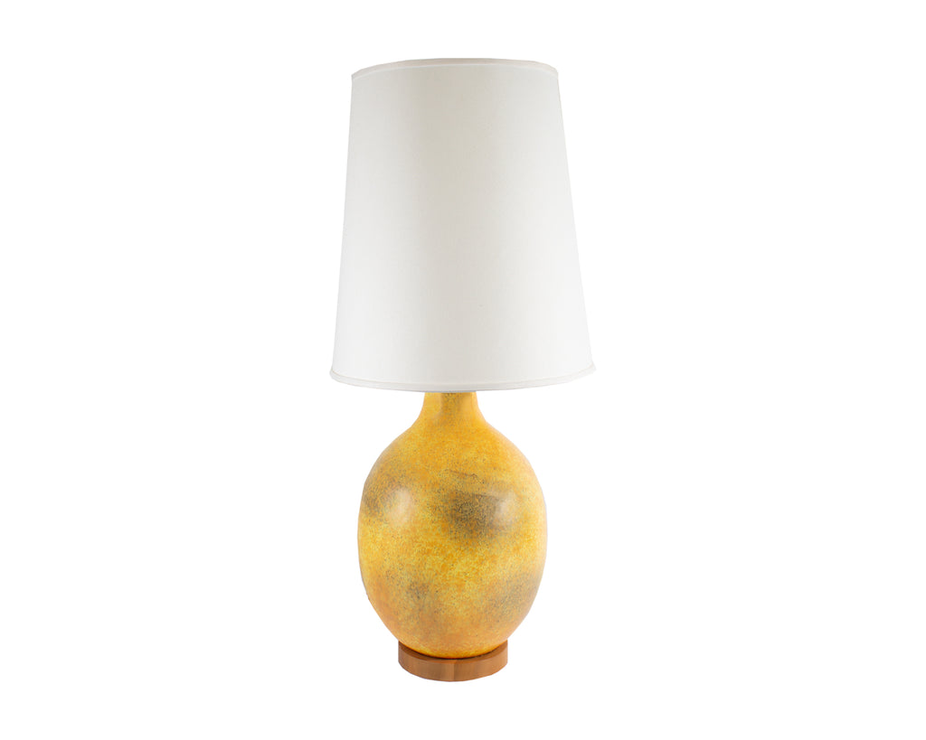 Royal Haeger 1970s Yellow Ceramic Table Lamp