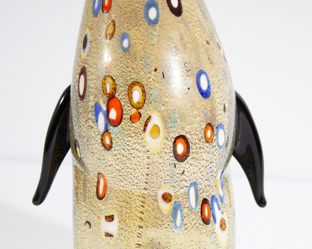 Luigi Mellara Signed Italian Murano Art Glass Penguin