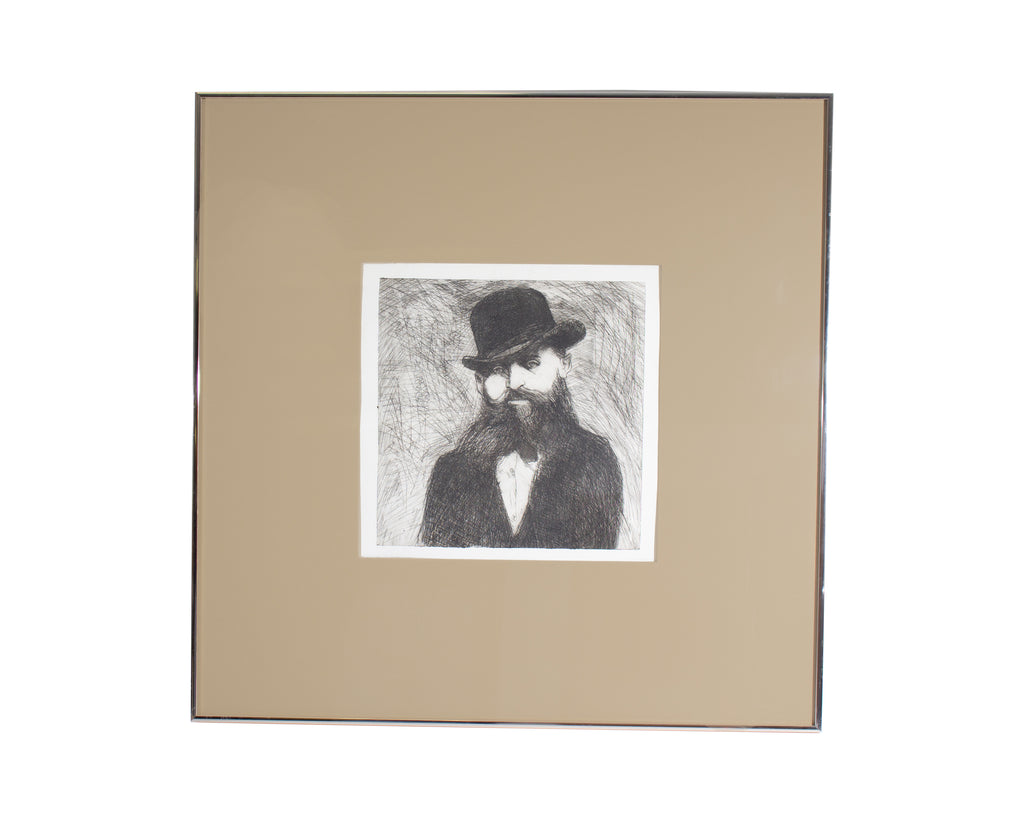 James L. Bruch Abstract Portrait Etching