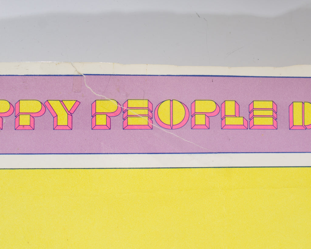 Peter Max “Happy People Don’t Smoke Cigarettes” Poster