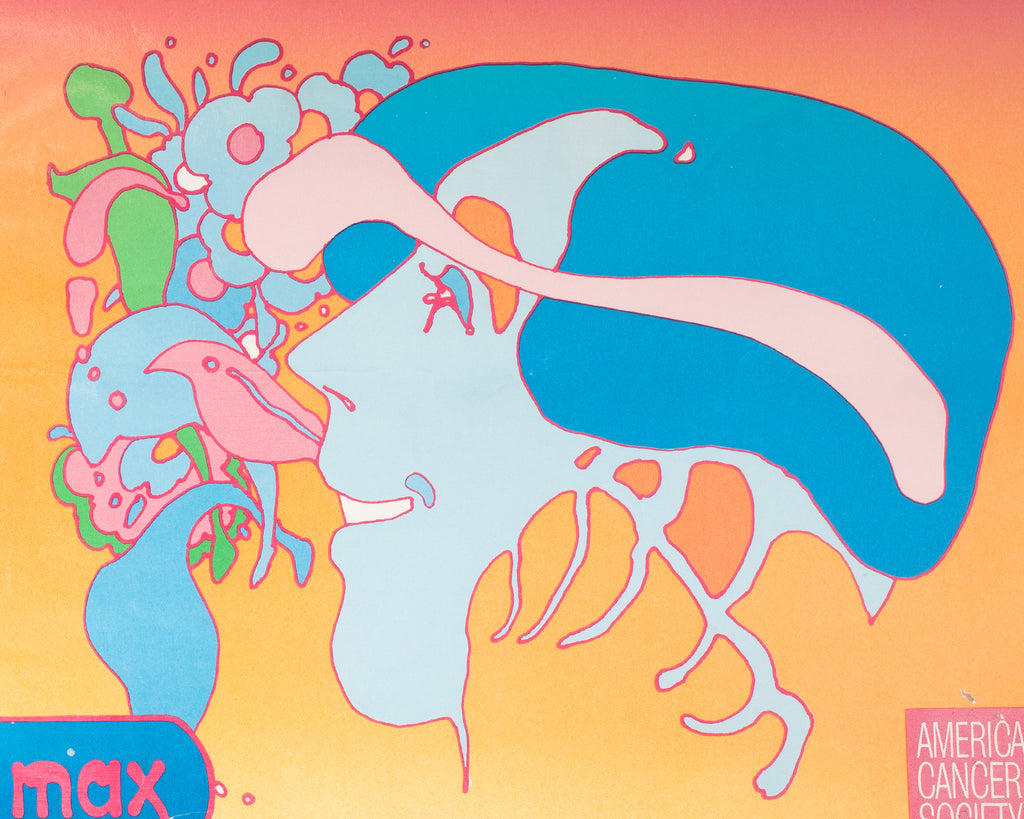 Peter Max “Happy People Don’t Smoke Cigarettes” Poster