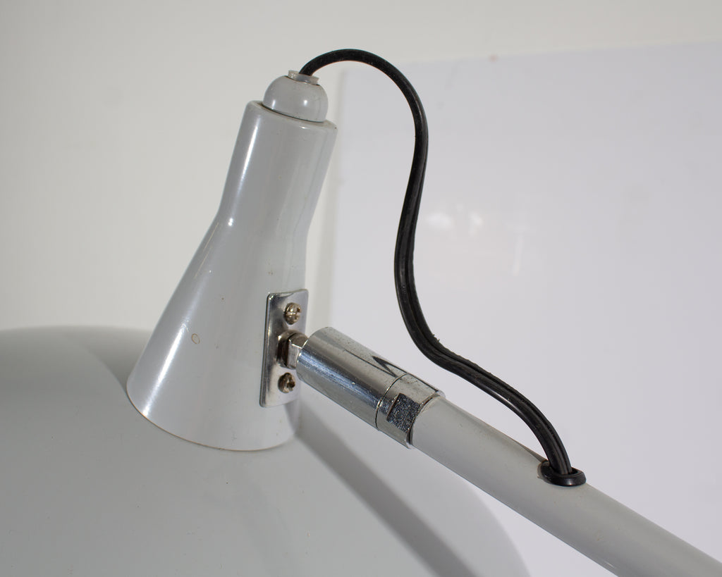 1980s Gray Metal Desk Lamp