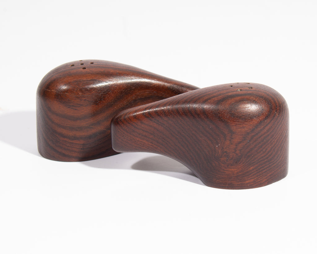 Don Shoemaker Rosewood Interlocking Salt and Pepper Shakers