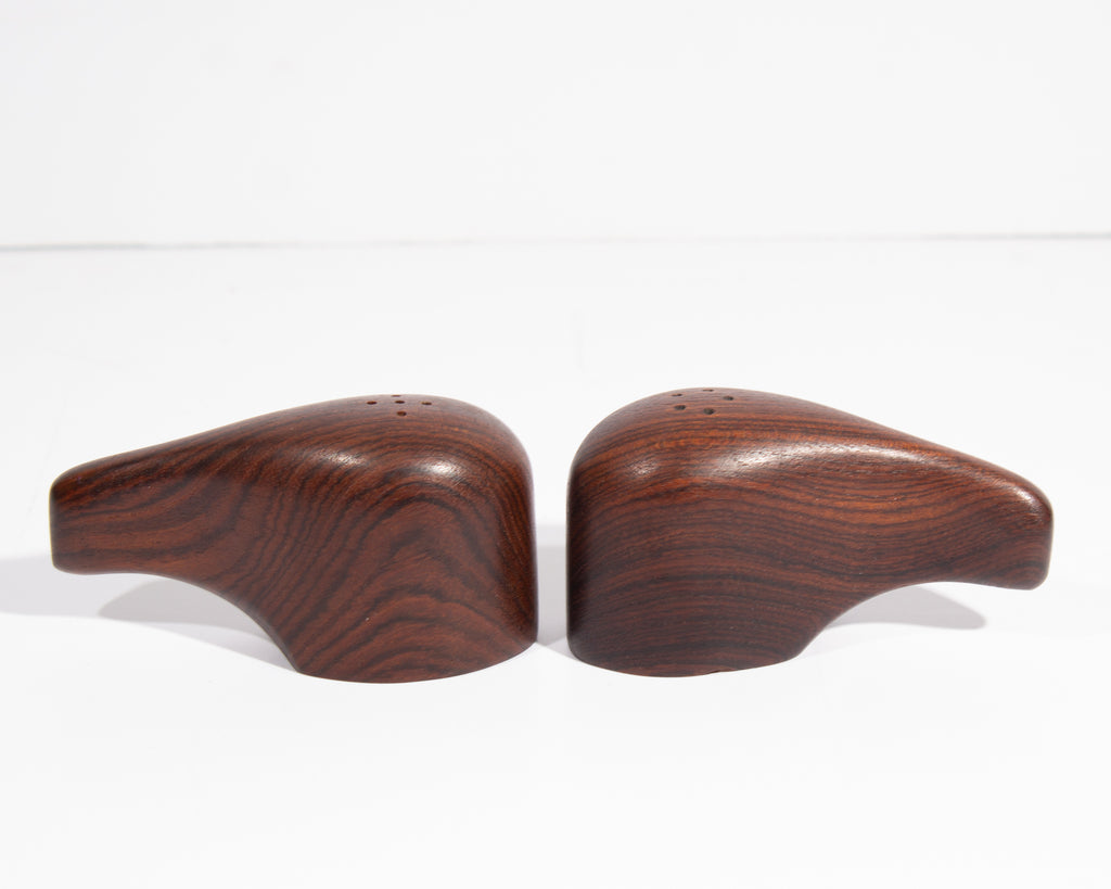 Don Shoemaker Rosewood Interlocking Salt and Pepper Shakers