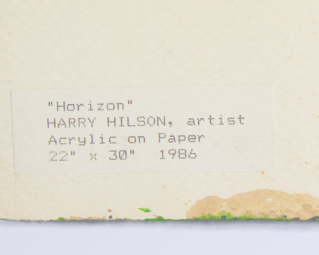 Harry Hilson Signed 1986 “Horizon” Acrylic Painting