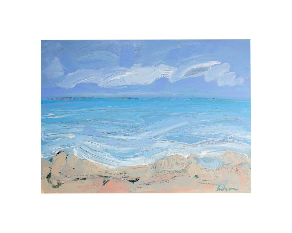 Harry Hilson Signed “Beach I” Acrylic Landscape Painting