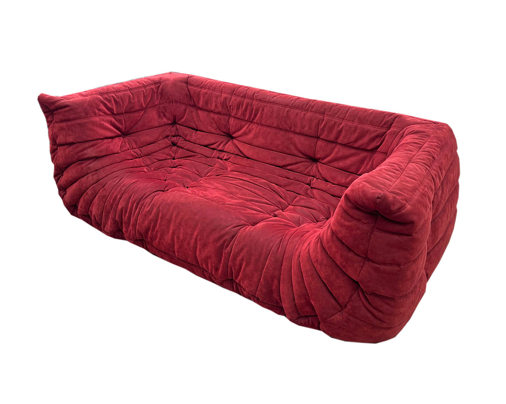 Michel Ducaroy Ligne Roset “Togo” Burgundy Loveseat