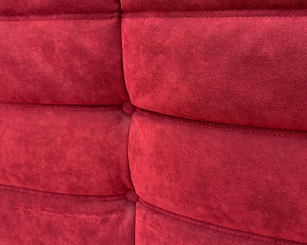 Michel Ducaroy Ligne Roset “Togo” Burgundy Loveseat Sofa