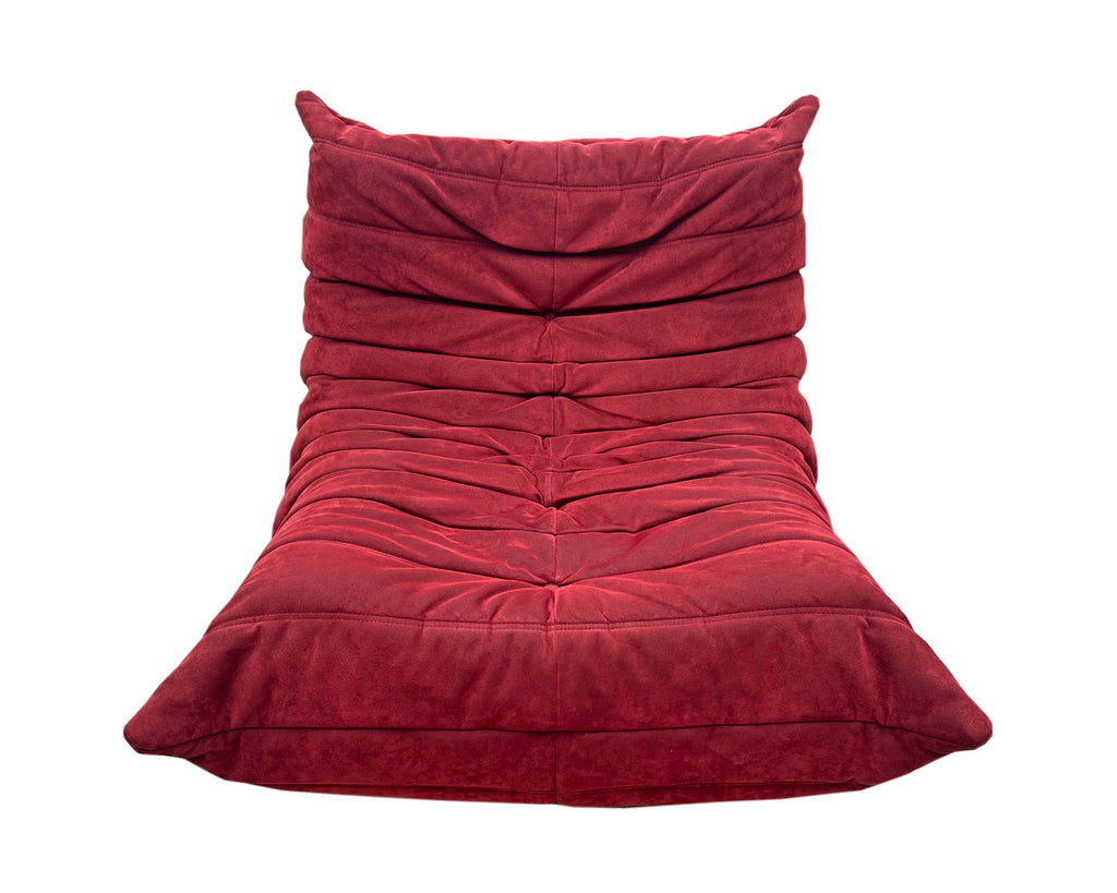 Michel Ducaroy Ligne Roset “Togo” Burgundy Lounge Chair