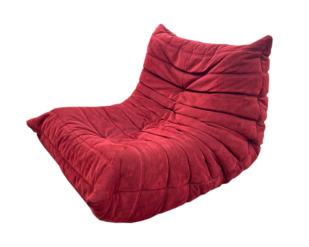 Michel Ducaroy Ligne Roset “Togo” Burgundy Lounge Chair