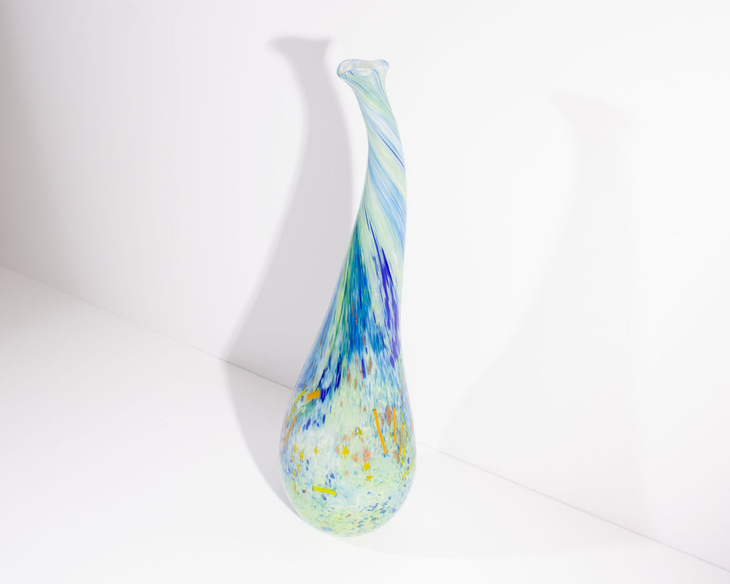 Harry Boyer Glassworks 2001 Signed Art Glass Vase