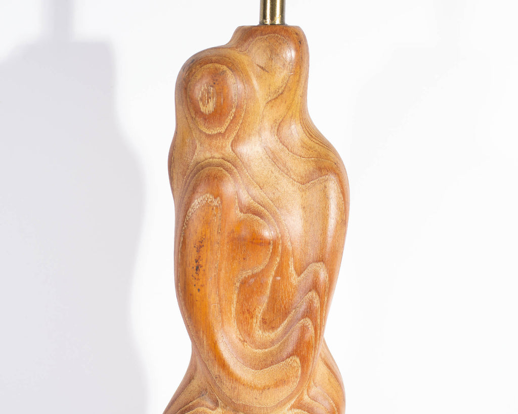 Yasha Heifetz 1950s “Lovers” Wooden Table Lamp