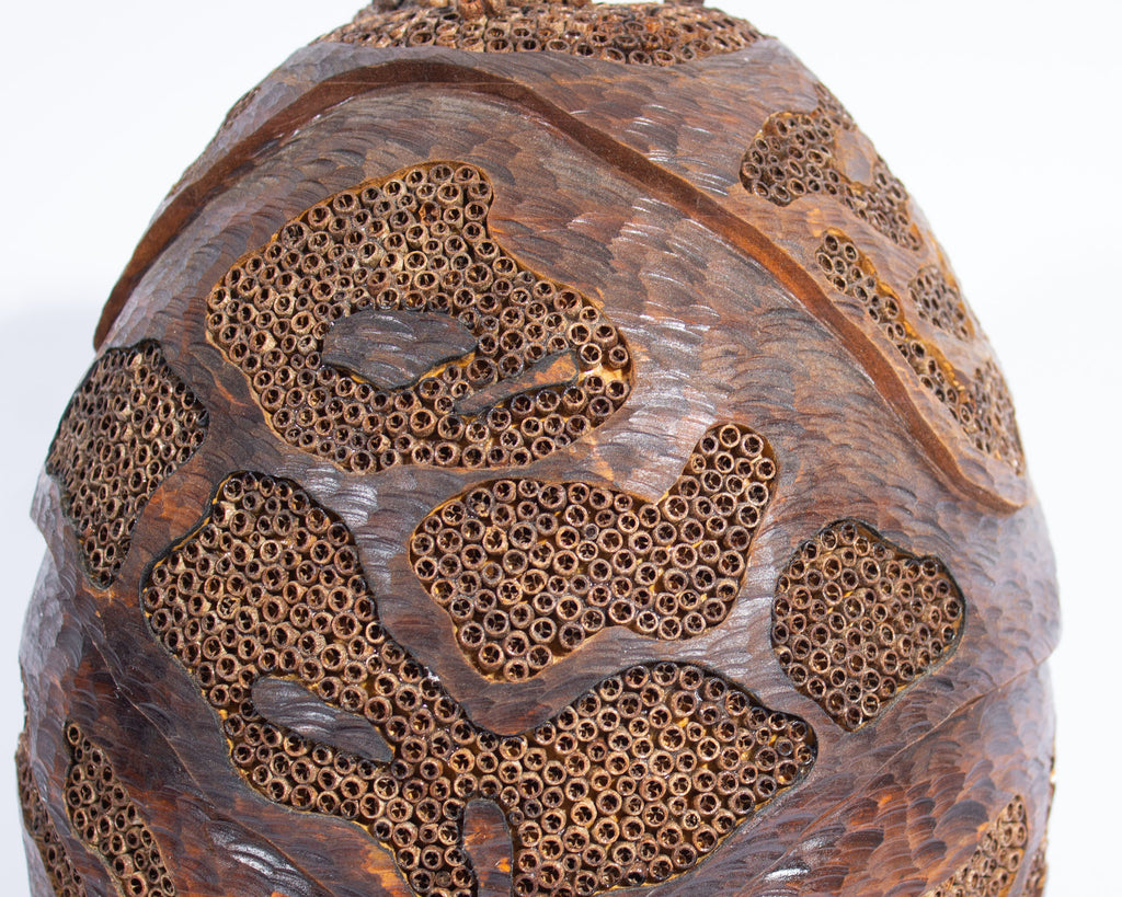 Lloyd Cheney Signed 2007 Sculptural Wooden Vase