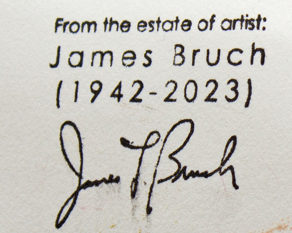 James L. Bruch Abstract Acrylic on Paper Painting