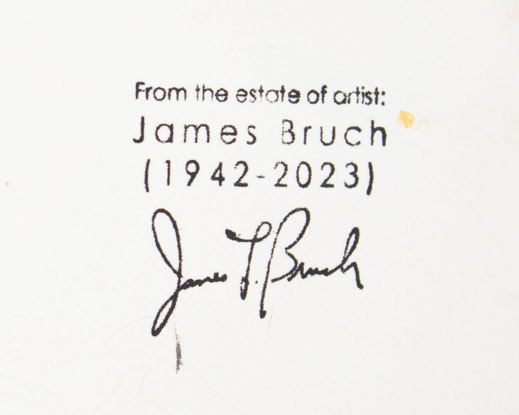 James L. Bruch Abstract Acrylic Painting on Paper