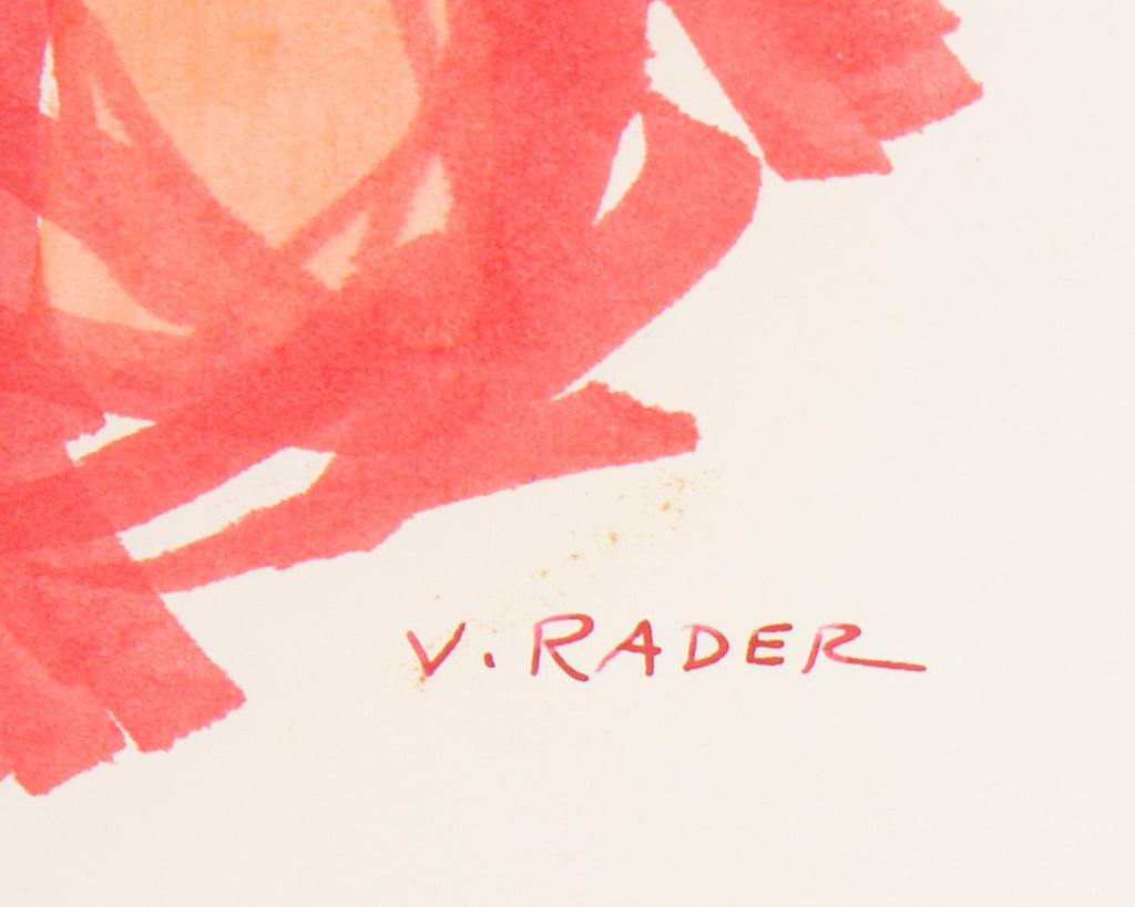 Vern Rader Signed Abstract Marker Drawing