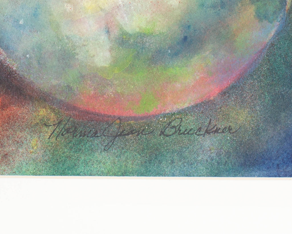 Norma Jean Bruckner Signed “Flight Continued” Abstract Watercolor Painting