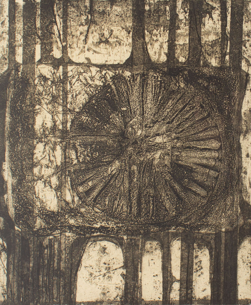 Edward John Bartram Signed “Temple” Aquatint Print