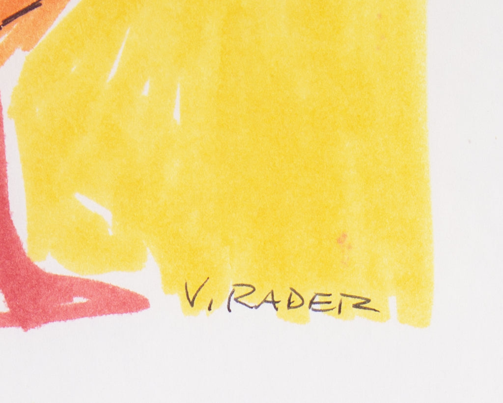 Vern Rader Signed Abstract Marker Drawing