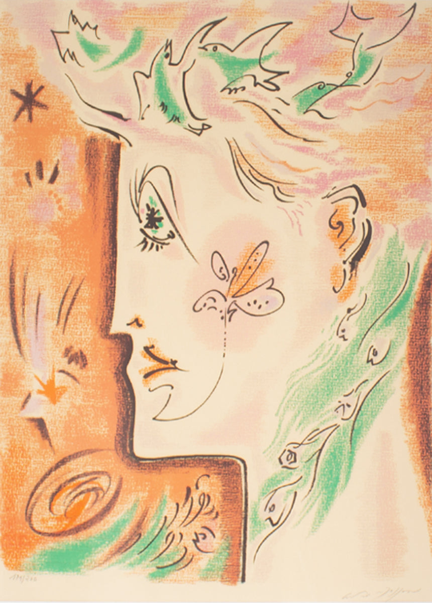 André Masson Signed 1970 “Surrealist Woman” Lithograph – Sheafer +
