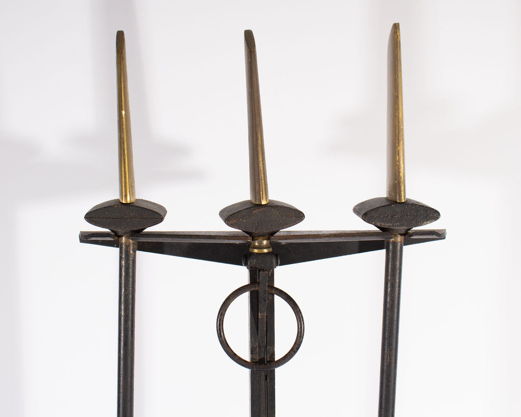 Donald Deskey for Bennett Brass and Iron Fireplace Tools