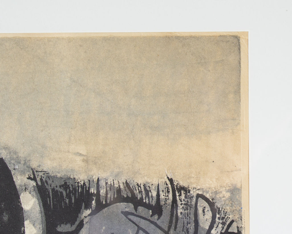 Shinichi Takahashi Signed “History (A)” Japanese Woodblock Print
