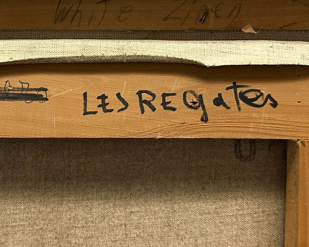 Roger Lersy 1960 Signed “Les Regates” Oil on Canvas Painting of Boats
