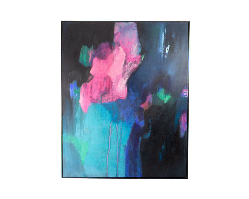 Reiko Sakagami Baum Oil and Chalk Pastel on Canvas Painting
