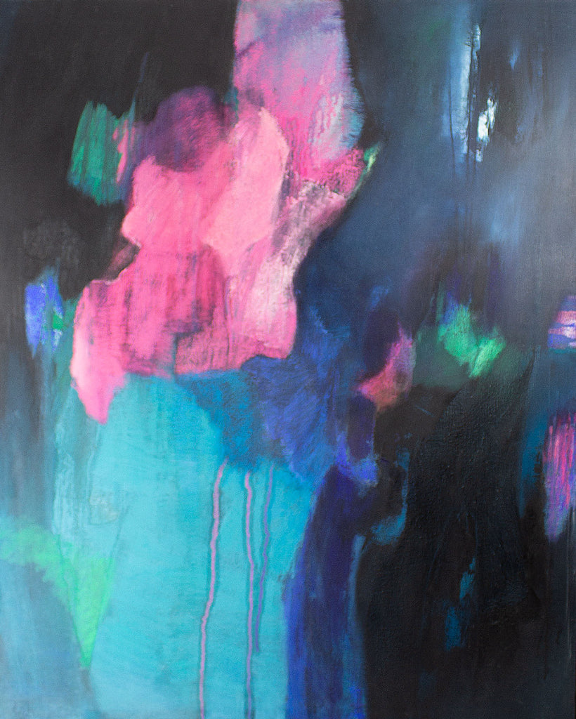 Reiko Sakagami Baum Oil and Chalk Pastel on Canvas Painting