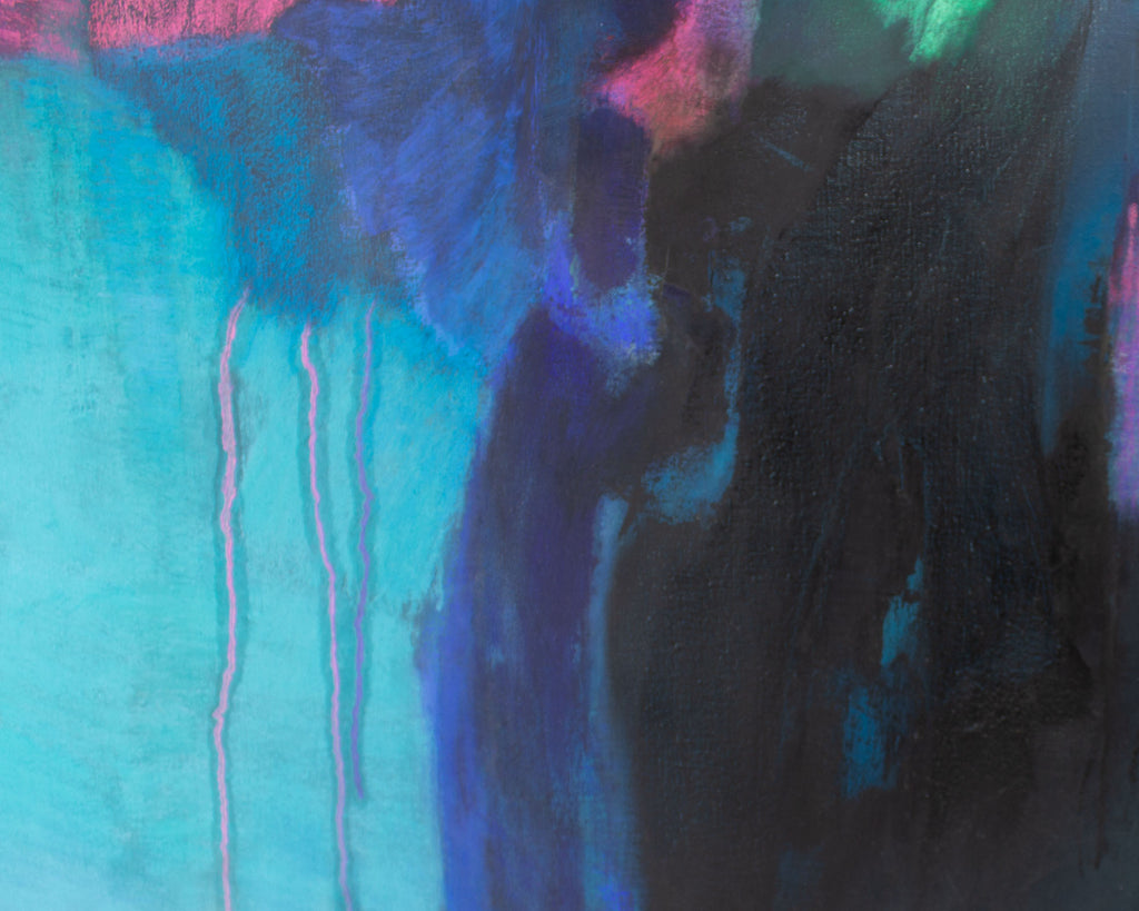 Reiko Sakagami Baum Oil and Chalk Pastel on Canvas Painting