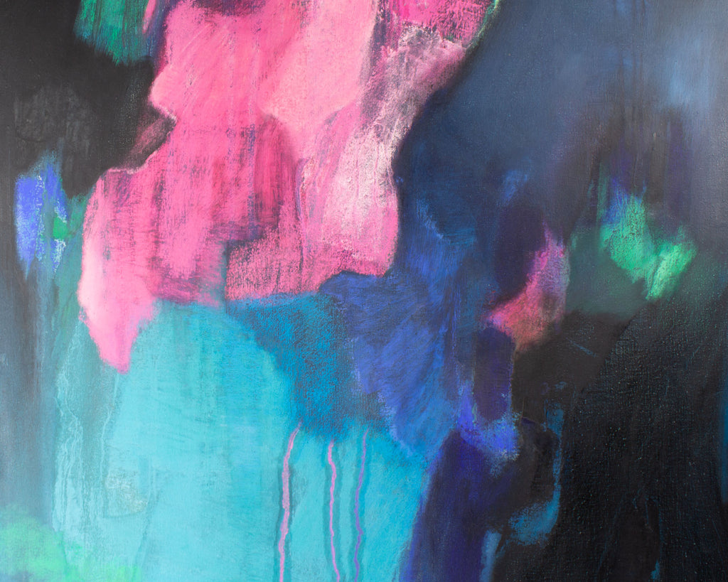Reiko Sakagami Baum Oil and Chalk Pastel on Canvas Painting
