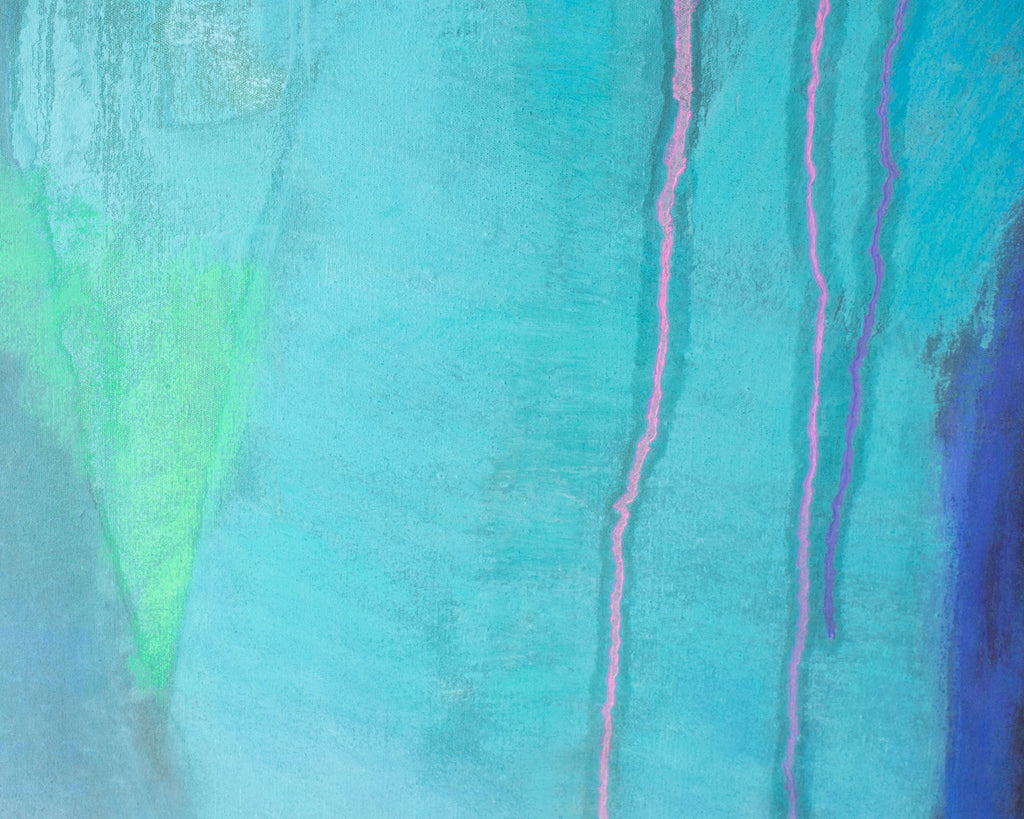 Reiko Sakagami Baum Oil and Chalk Pastel on Canvas Painting