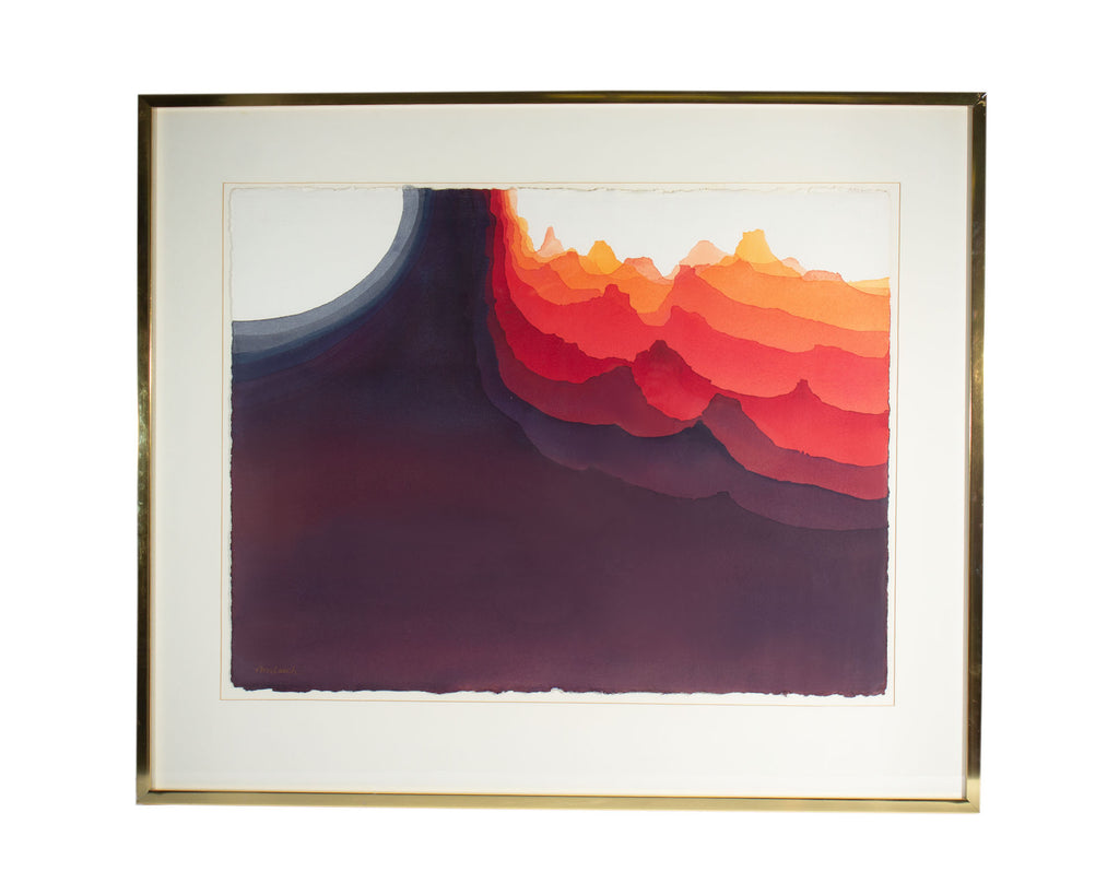 Ann Leech Signed “Mirage II” Abstract Watercolor Painting