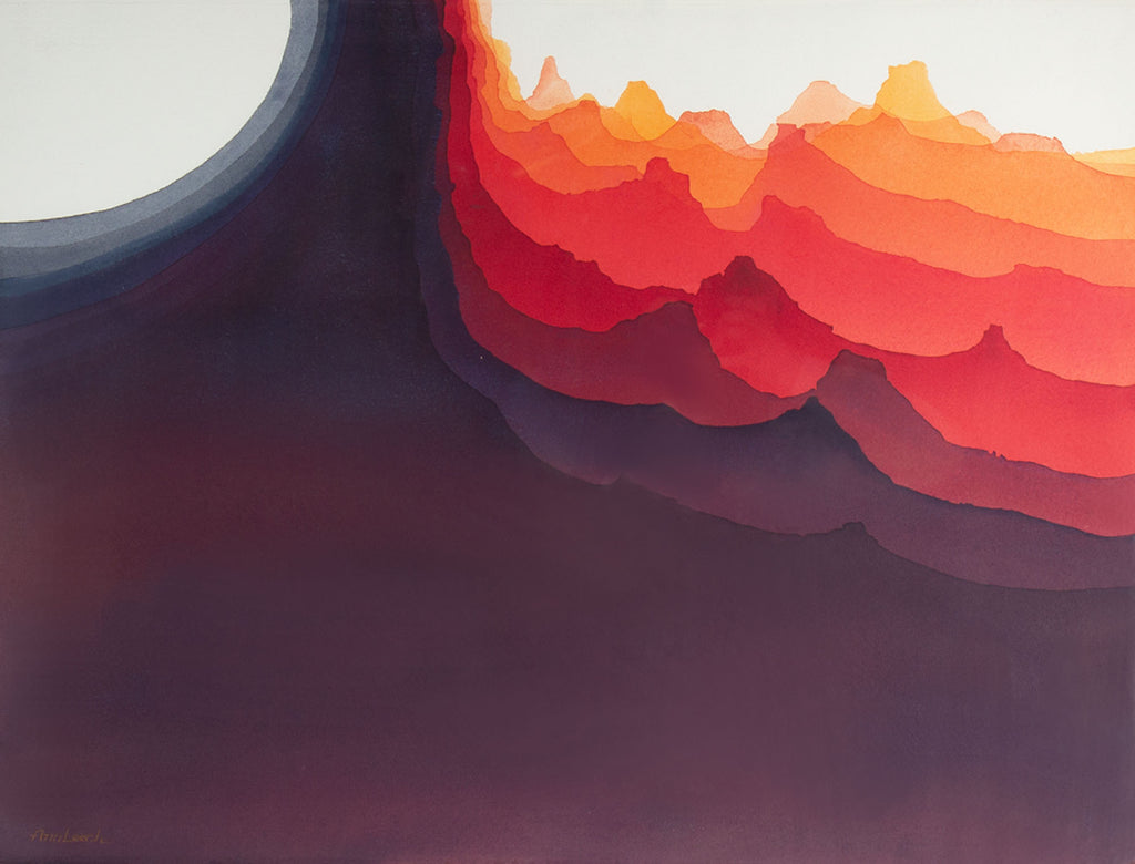 Ann Leech Signed “Mirage II” Abstract Watercolor Painting