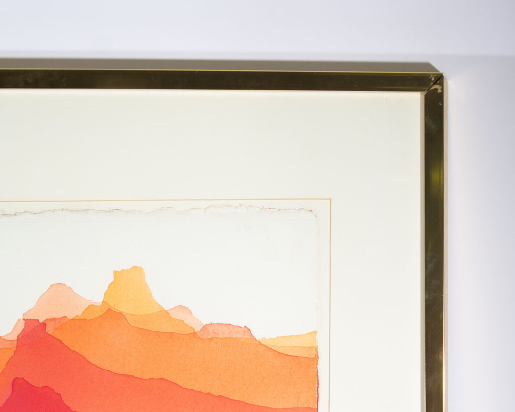 Ann Leech Signed “Mirage II” Abstract Watercolor Painting