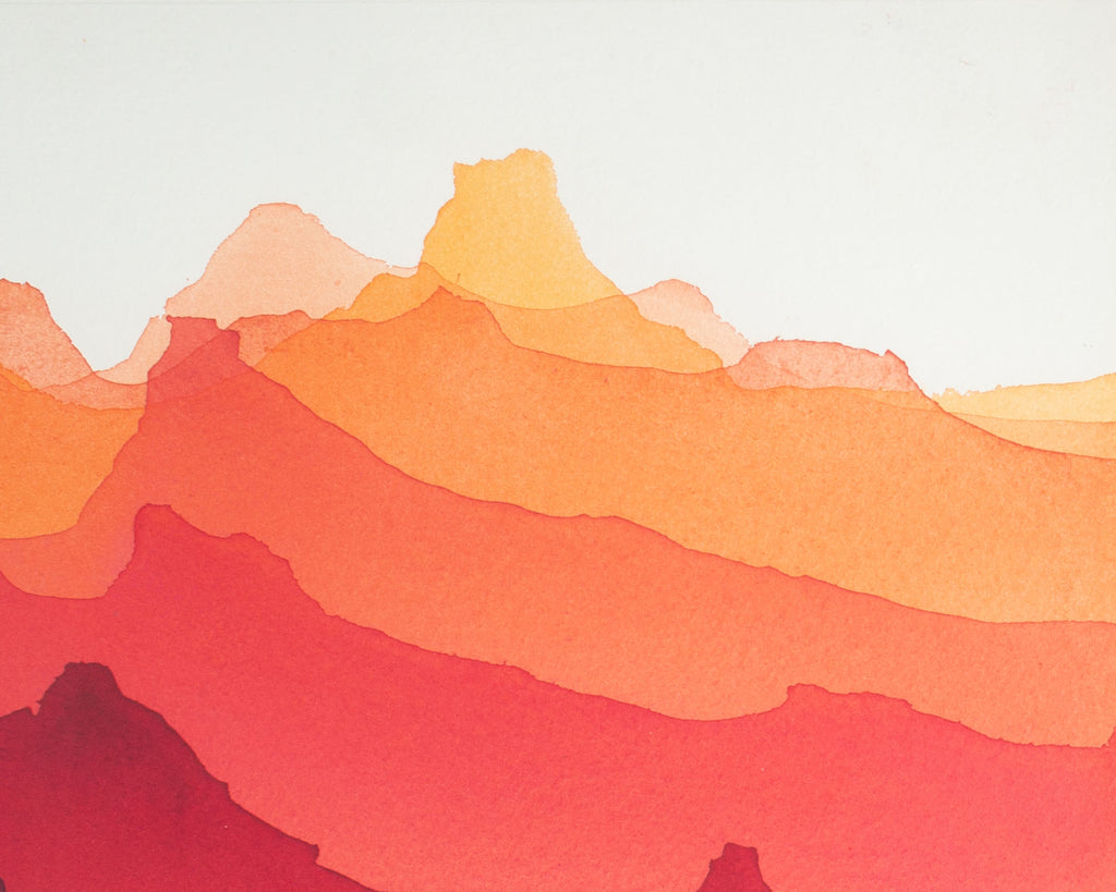 Ann Leech Signed “Mirage II” Abstract Watercolor Painting