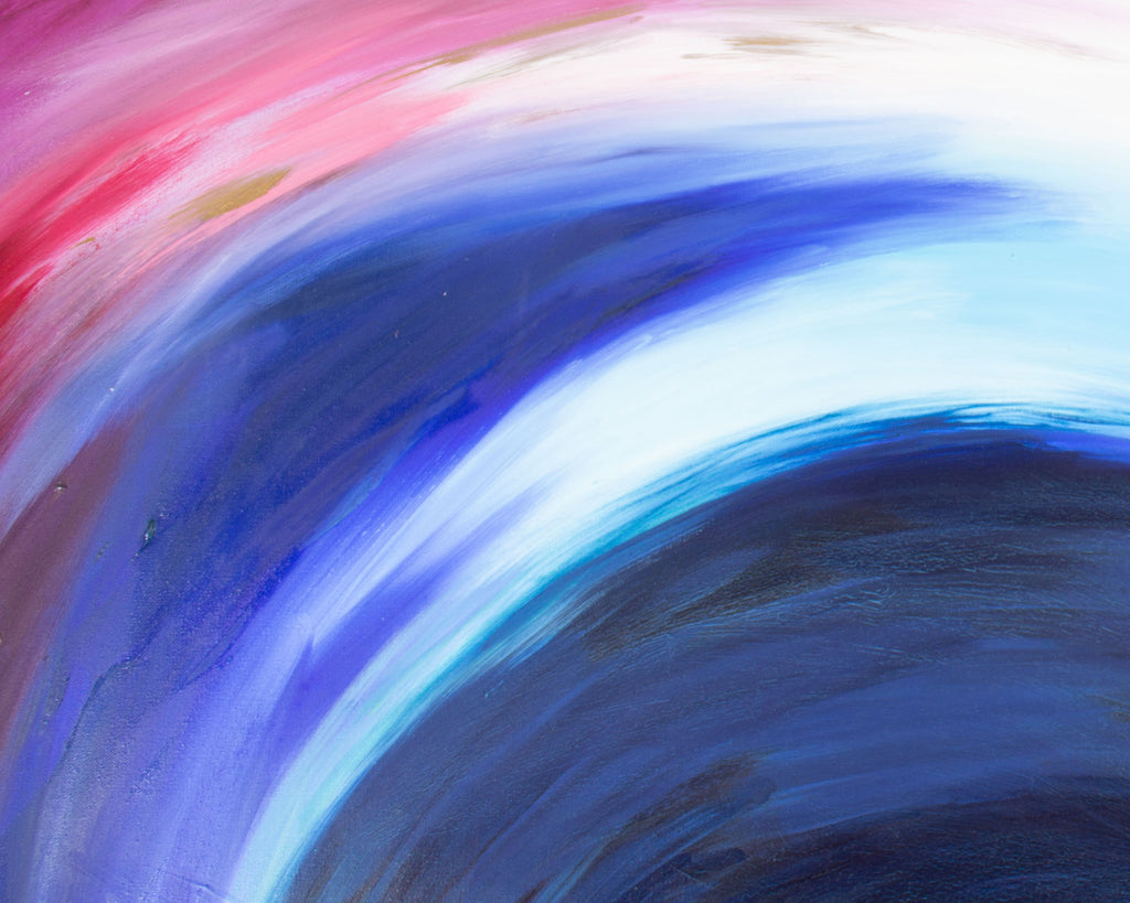 Laurie Zagon 1989 “The Blue Labyrinth” Oil on Canvas Painting