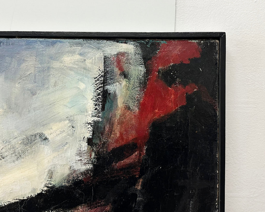 William Arthur Lewis Signed 1961 “The Red Planet” Oil on Canvas Painting