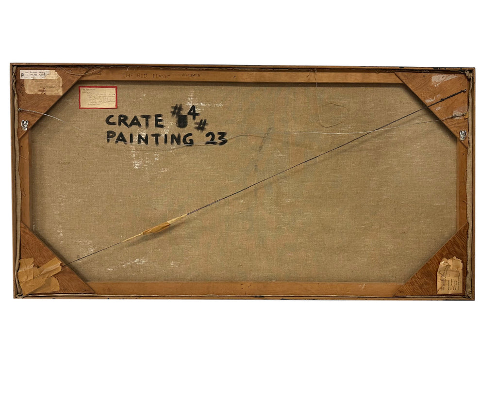 William Arthur Lewis Signed 1961 “The Red Planet” Oil on Canvas Painting