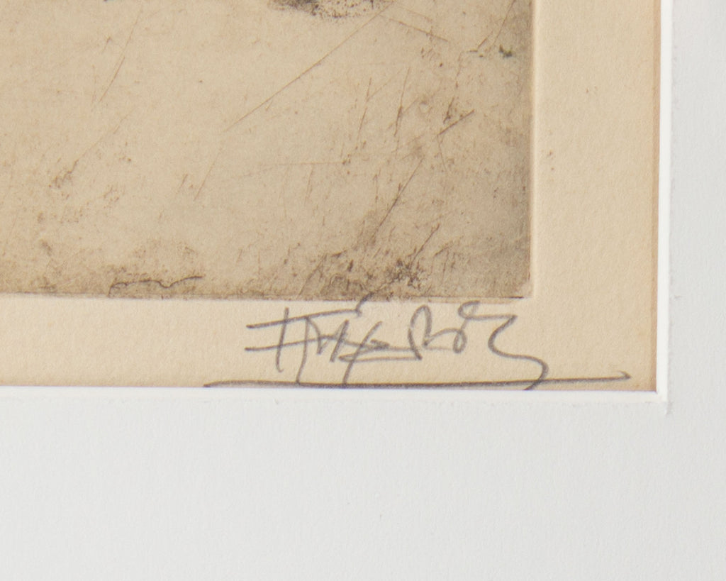 Johnny Friedlaender Signed Etching Aquatint Print