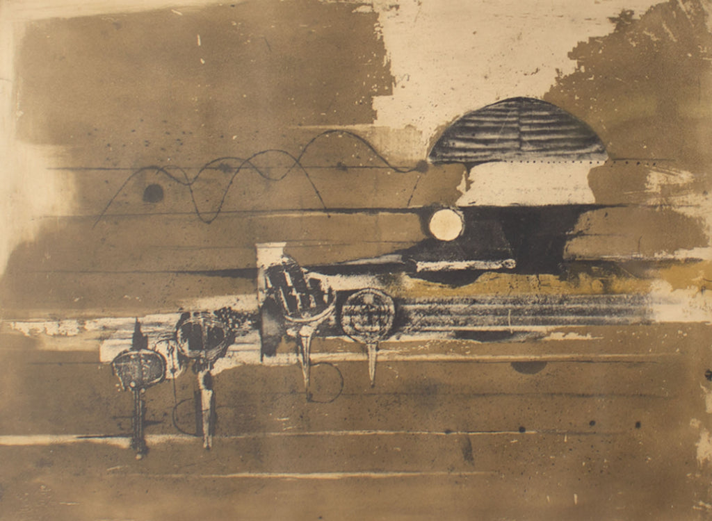 Johnny Friedlaender Signed “October - Color State II” Etching Aquatint Print