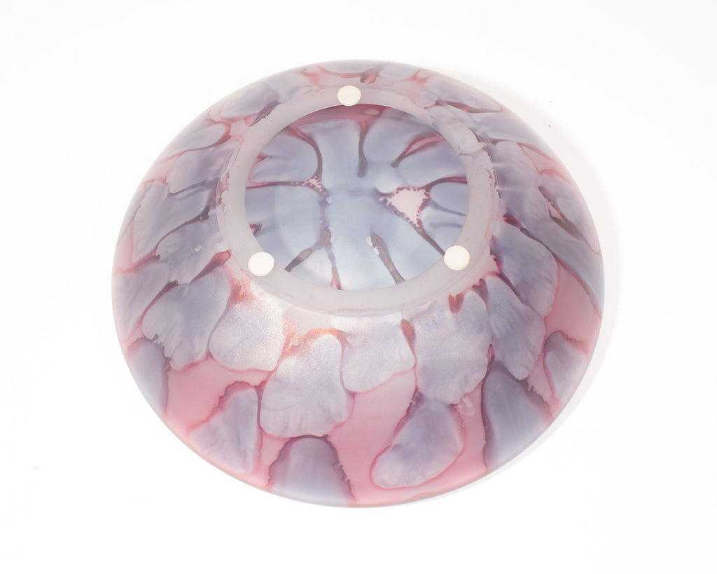 Gallo Glass Purple Pink Satin Glass Bowl