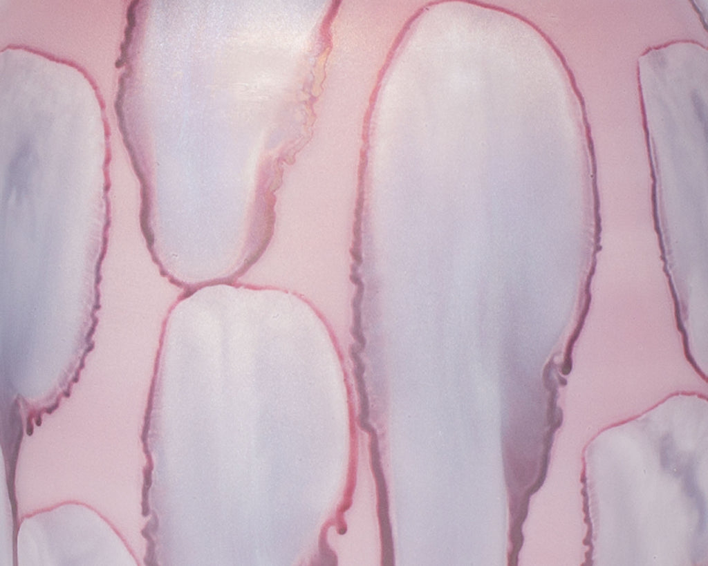 Gallo Glass Pink and Purple Satin Glass Vase