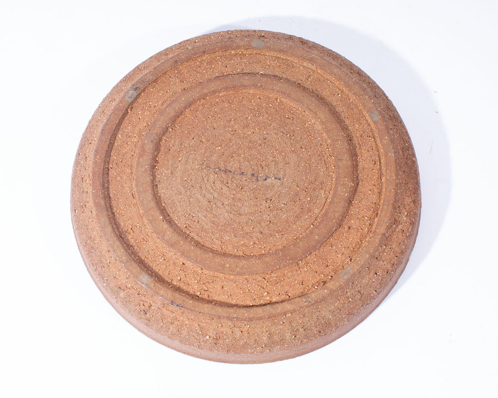 Edna Arnow Signed Studio Pottery Lava Glaze Charger
