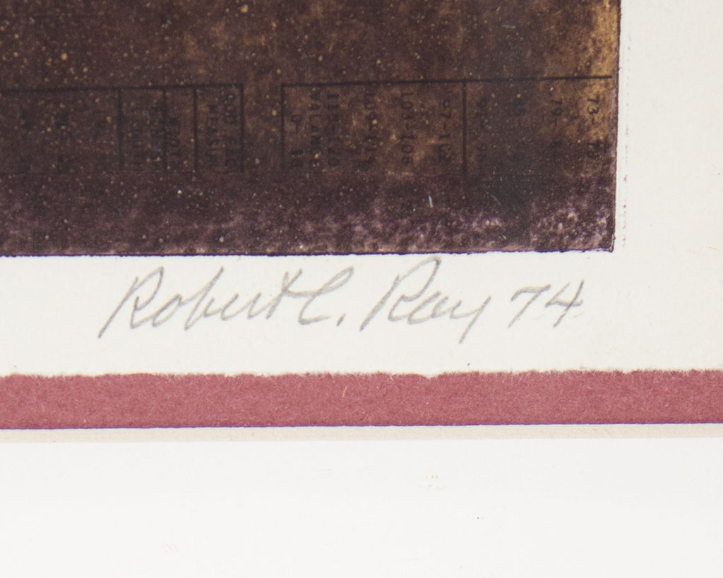 Robert C. Ray Signed 1974 “Hodaka” Abstract Print