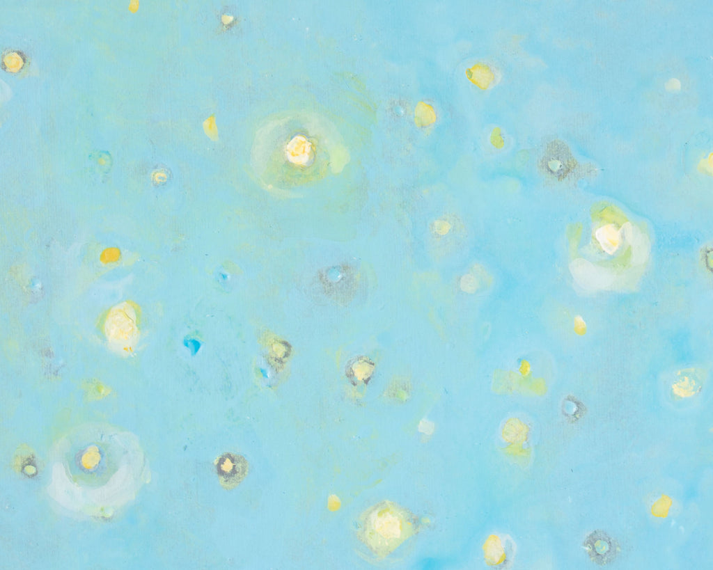 Walter Sorge Signed Mixed Media “Starry Night” Oil on Paper Painting