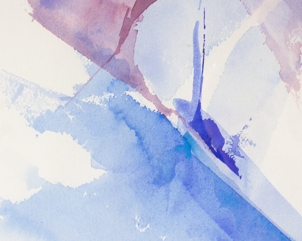 William E. Ward Signed 1999 “Calenda #6” Abstract Watercolor Painting